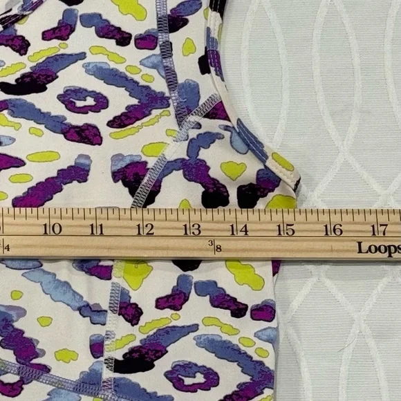 Title Nine Dream Athletic Dress White
Purple Watercolor Geometric Print Size S - Picture 6 of 9